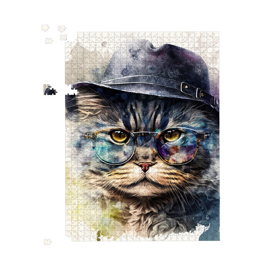 Selkirk Rex Cat Splashart Jigsaw Puzzle