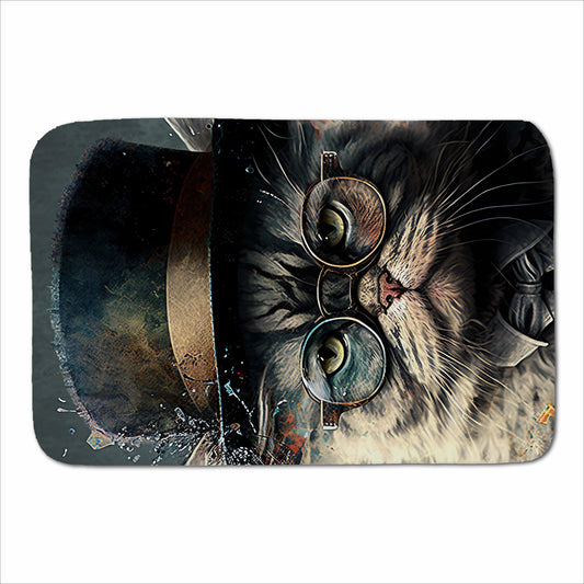 Selkirk Rex Cat With Glasses Splashart Sherpa Blanket