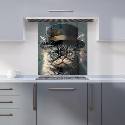 Selkirk Rex Cat With Glasses Splashart Kitchen Splashback