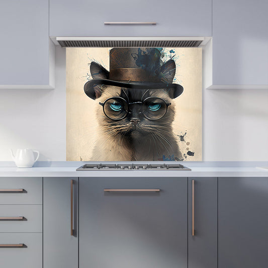 Siamese Cat Splashart Kitchen Splashback