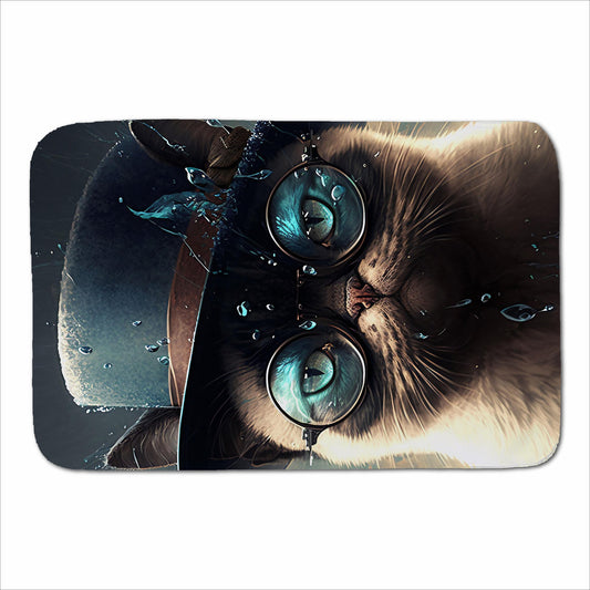 Siamese Cat With Glasses Splashart Sherpa Blanket