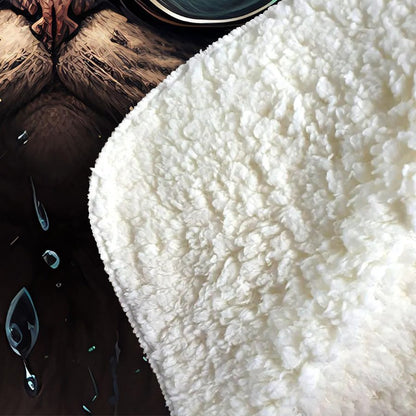 Siamese Cat With Glasses Splashart Sherpa Blanket