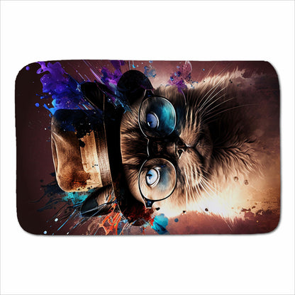 Siamese Cat Face Splashart Sherpa Blanket