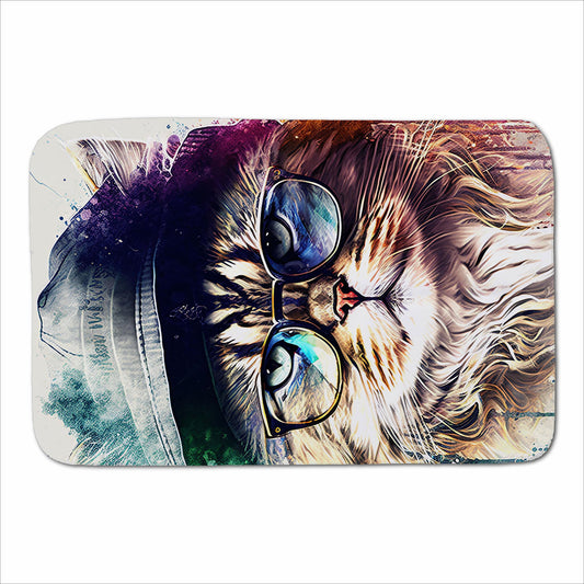 Siberian Cat Face Splashart Sherpa Blanket