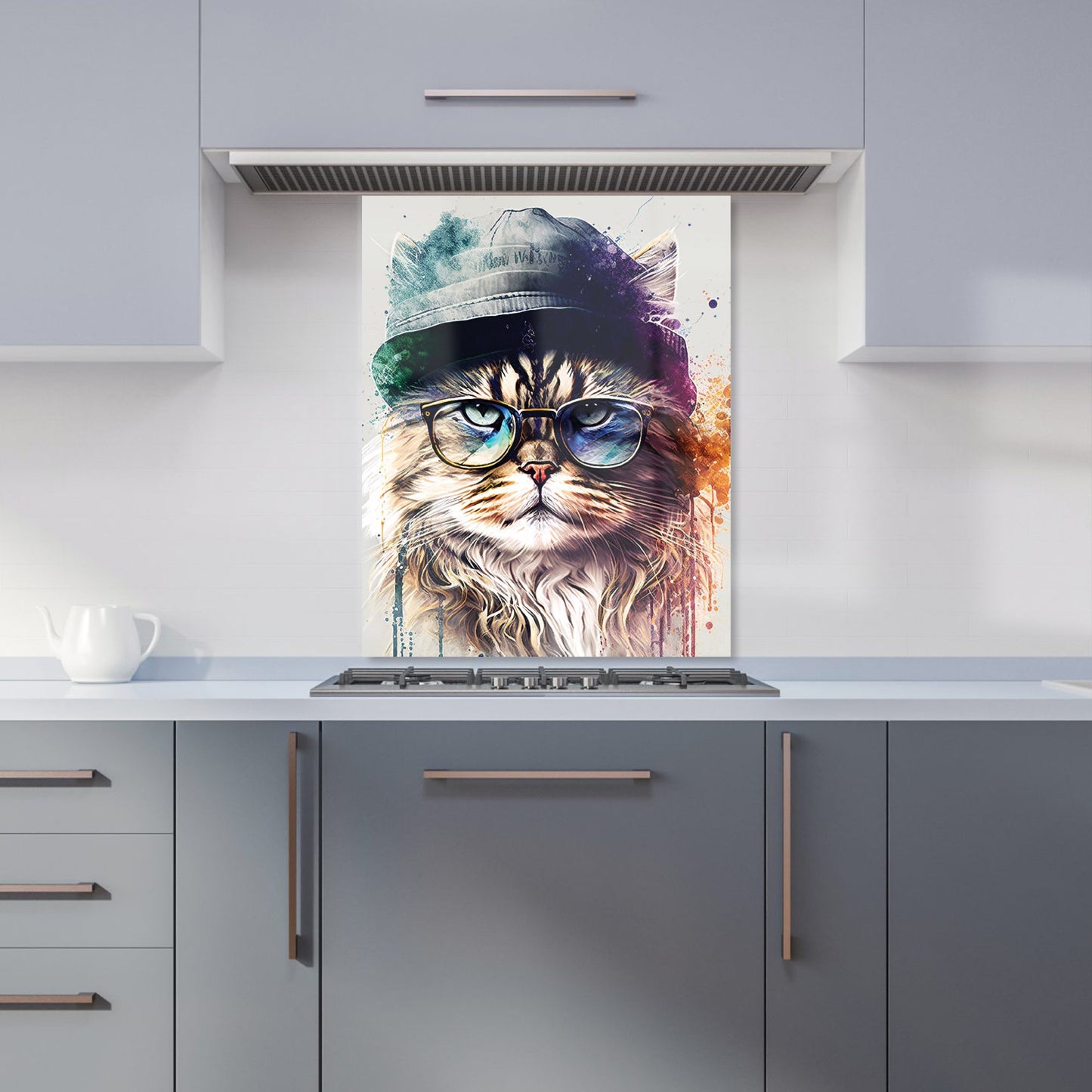 Siberian Cat Face Splashart Kitchen Splashback