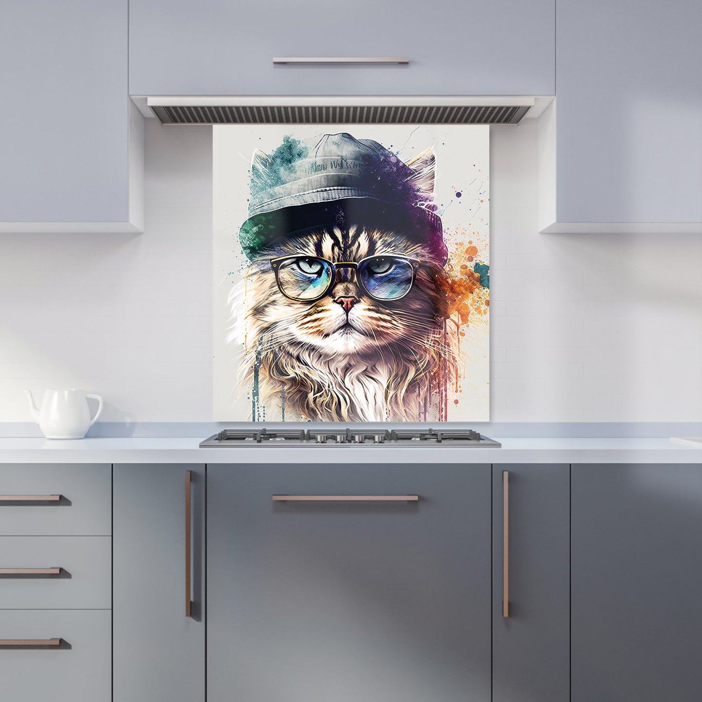 Siberian Cat Face Splashart Kitchen Splashback