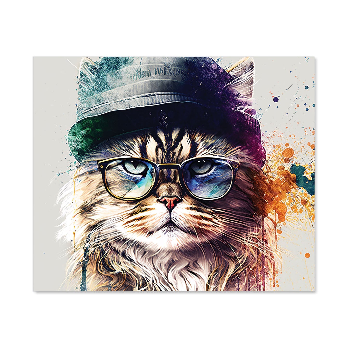 Siberian Cat Face Splashart Kitchen Splashback