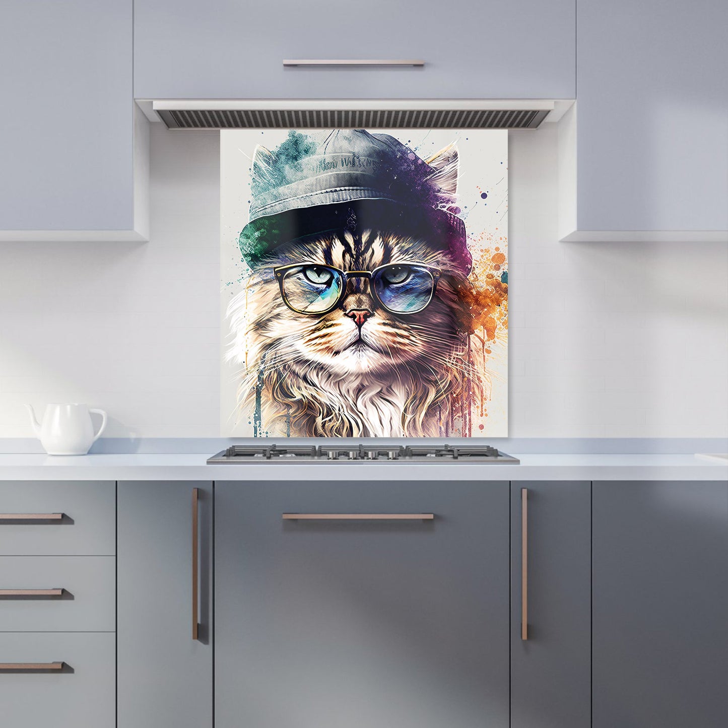 Siberian Cat Face Splashart Kitchen Splashback