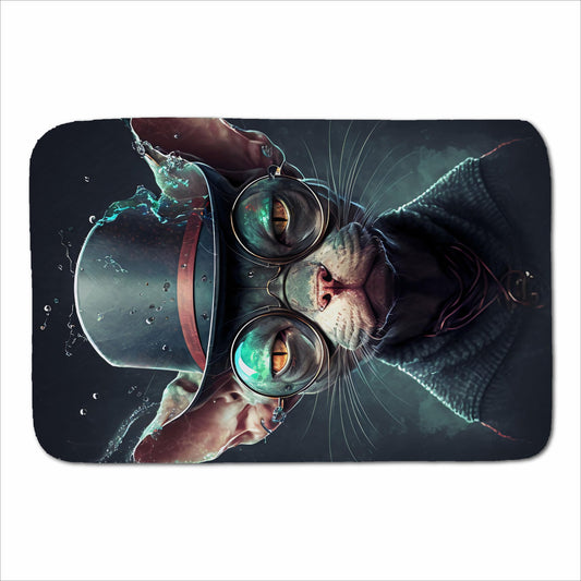 Sphynx Cat With Glases Splashart Sherpa Blanket
