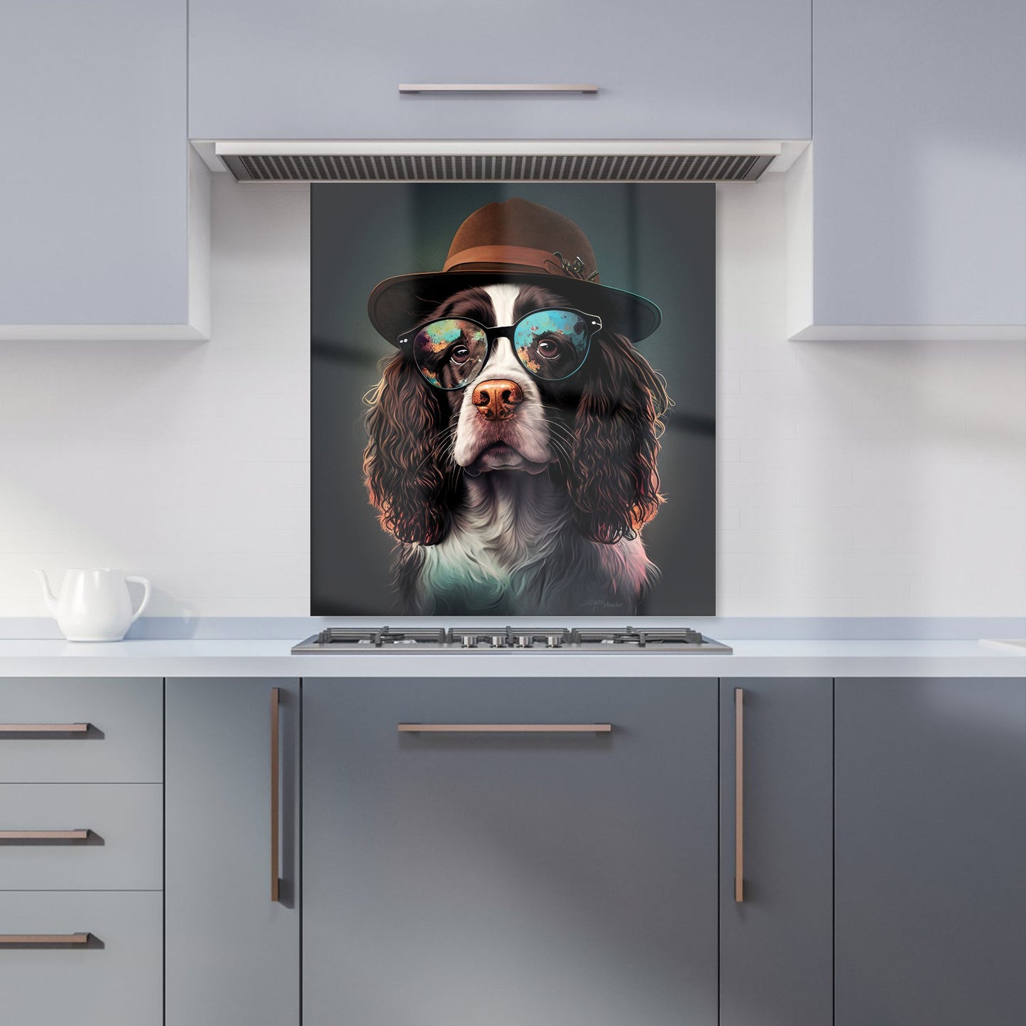Springer Spaniel Dog Splashart Kitchen Splashback