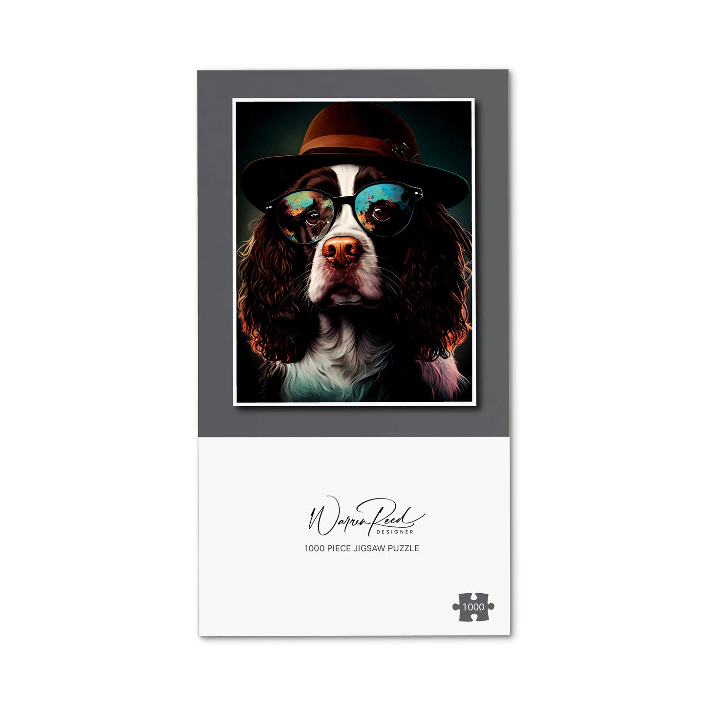 Springer Spaniel Dog Splashart Jigsaw Puzzle