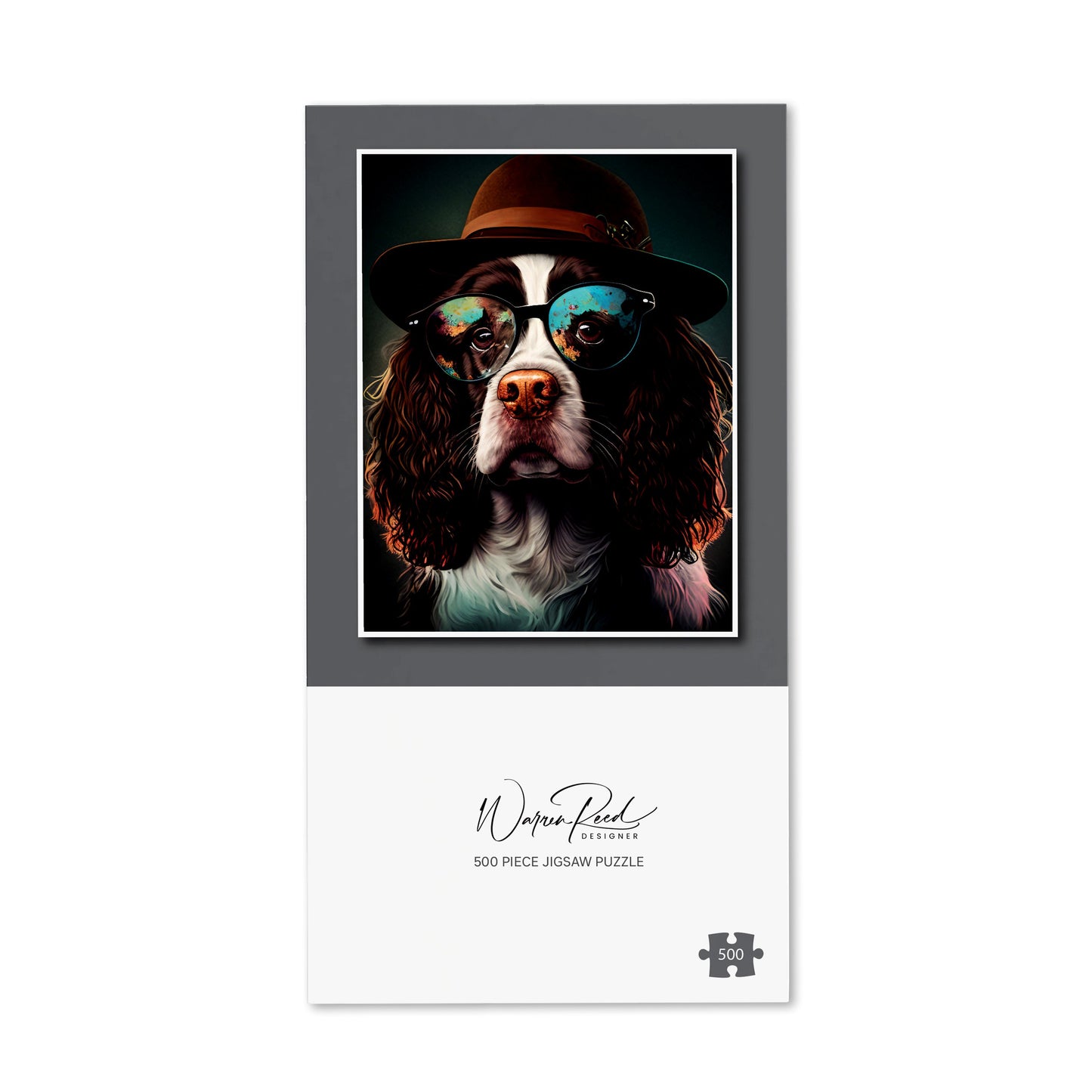 Springer Spaniel Dog Splashart Jigsaw Puzzle