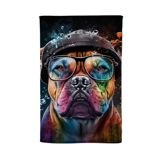 Staffordshire Bull Terrier Dog Splashart Tea Towel