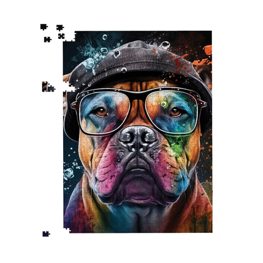 Staffordshire Bull Terrier Dog Splashart Jigsaw Puzzle