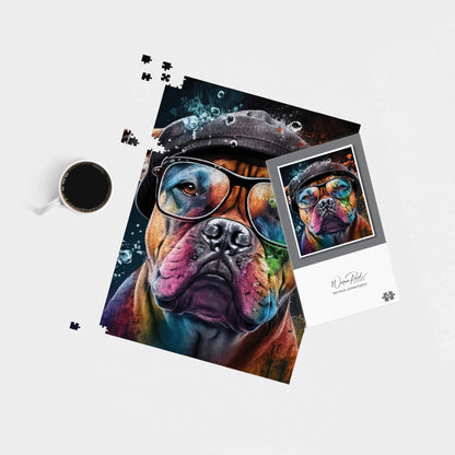 Staffordshire Bull Terrier Dog Splashart Jigsaw Puzzle