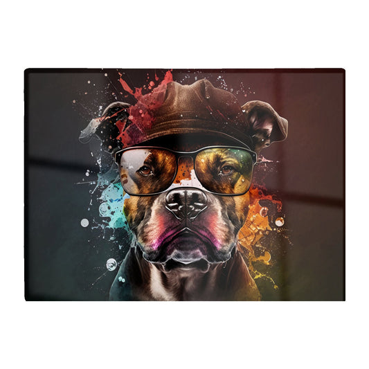 Staffy Bull Terrier Dog Splashart Chopping Board