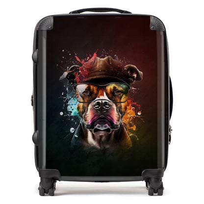 Staffordshire Bull Terrier Dog Splashart Suitcase