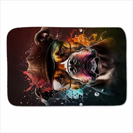 Staffy Bull Terrier Dog Splashart Sherpa Blanket