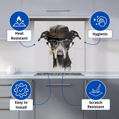 Whippet Dog Splashart Kitchen Splashback