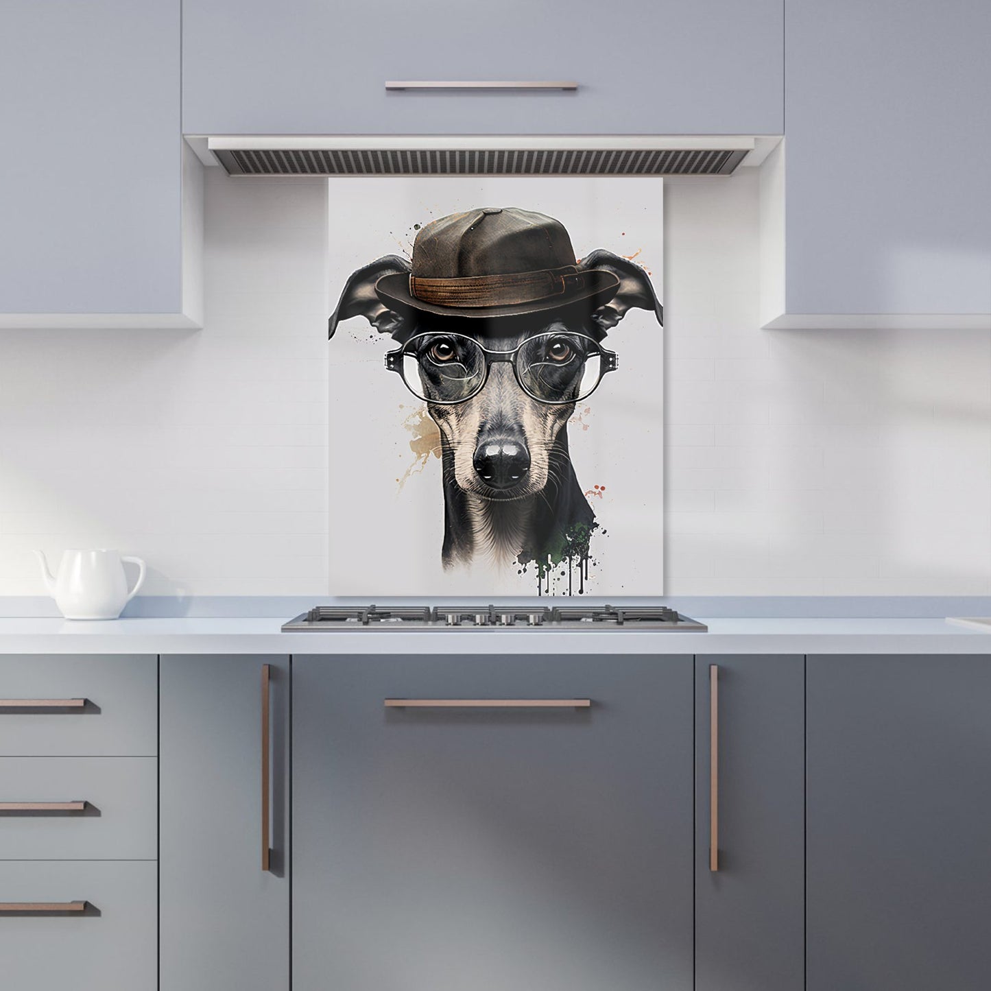 Whippet Dog Splashart Kitchen Splashback