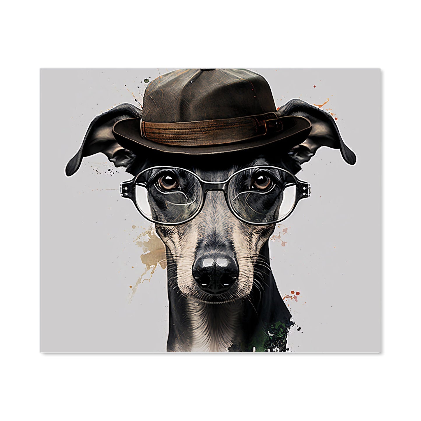 Whippet Dog Splashart Kitchen Splashback