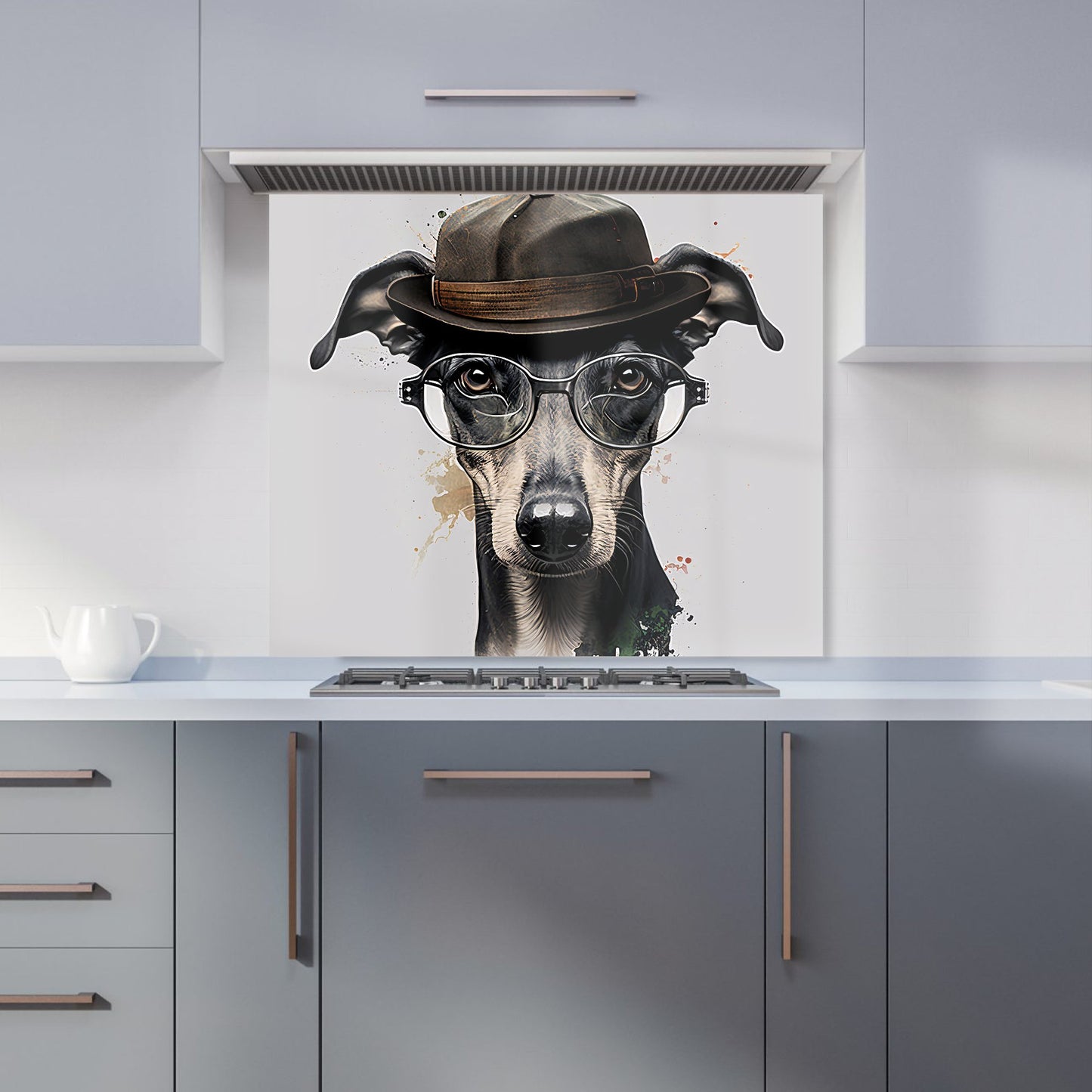 Whippet Dog Splashart Kitchen Splashback