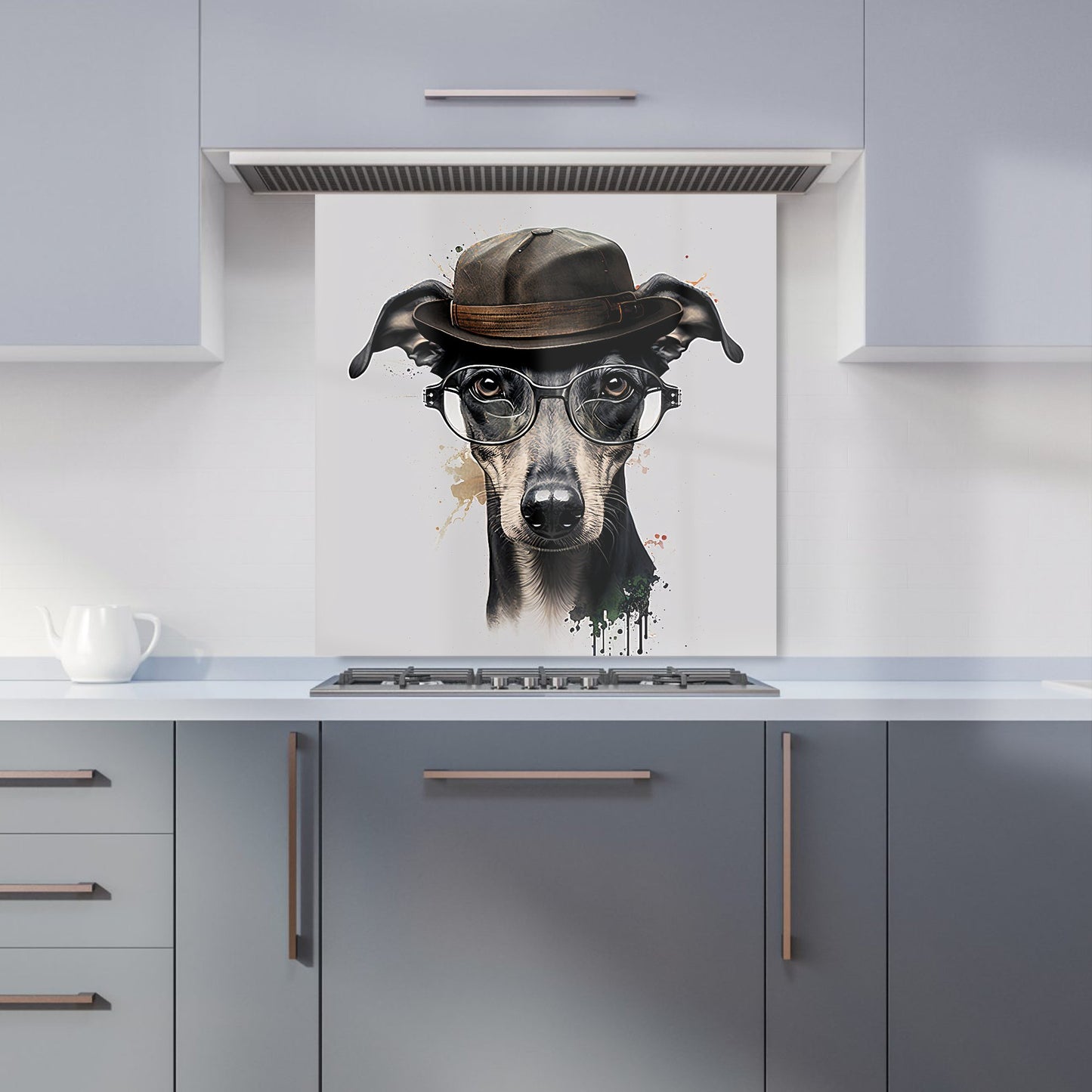 Whippet Dog Splashart Kitchen Splashback