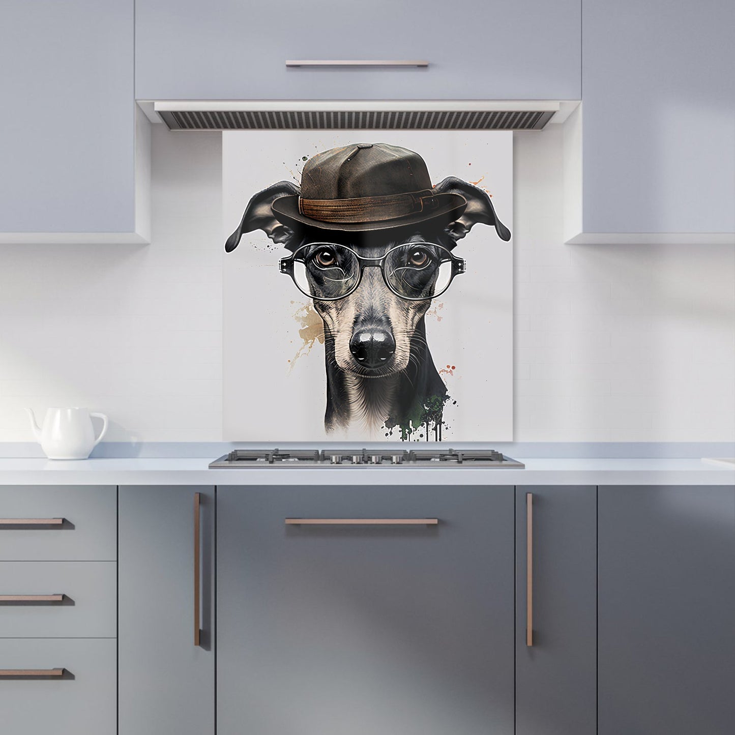 Whippet Dog Splashart Kitchen Splashback
