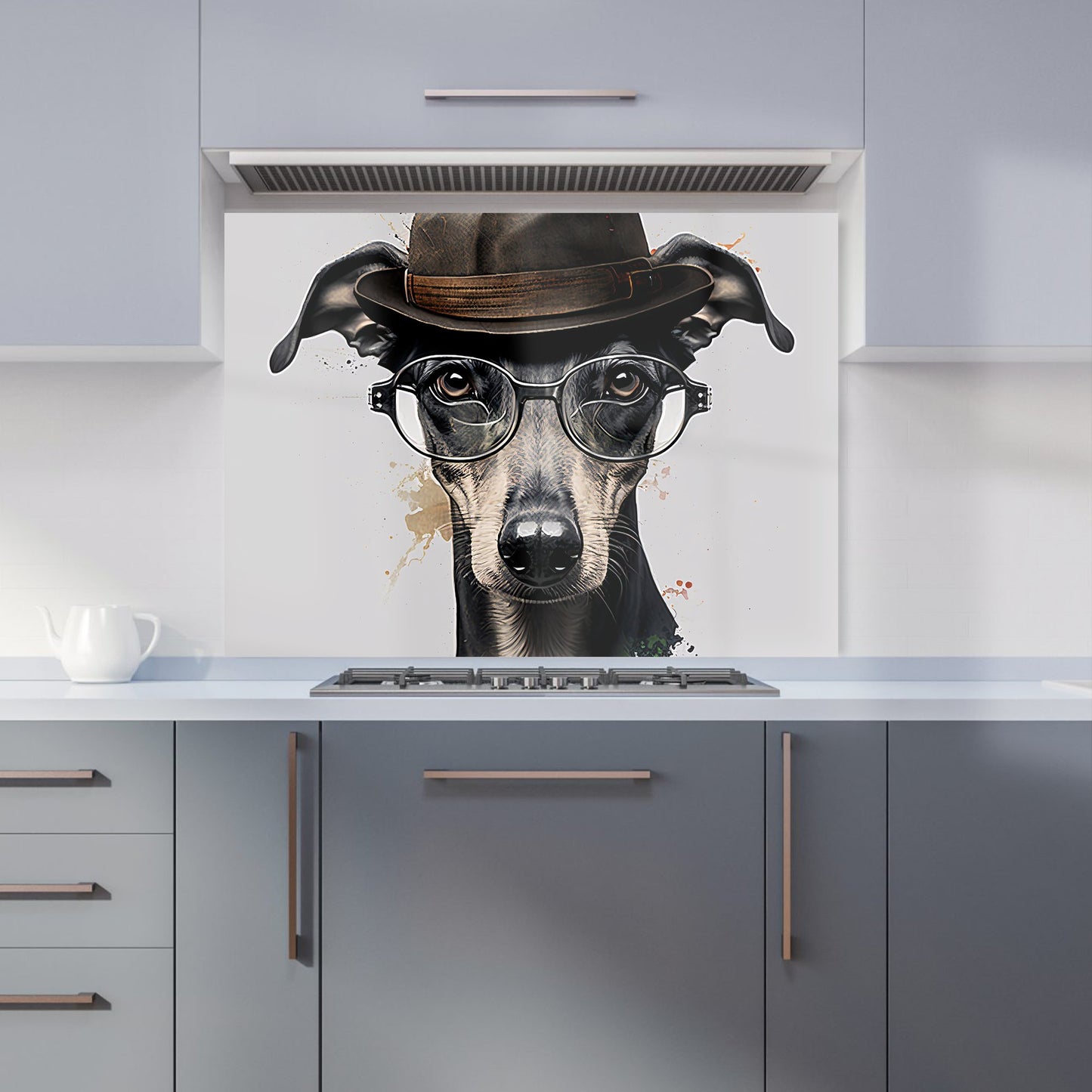 Whippet Dog Splashart Kitchen Splashback