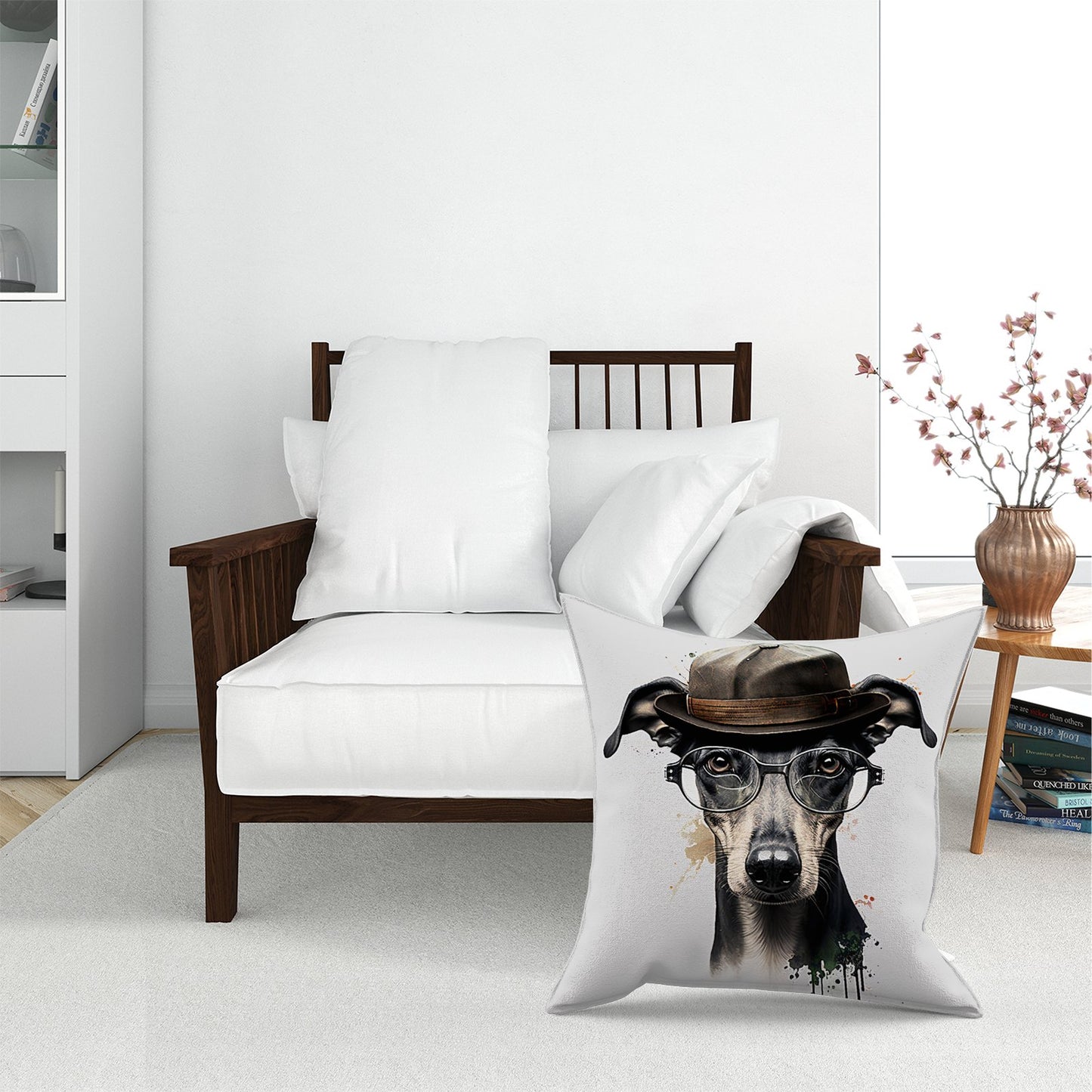 Whippet Dog Splashart Pet Bed