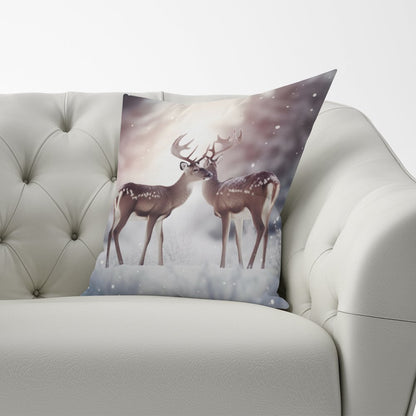 Reindeer In The Snow Cushions