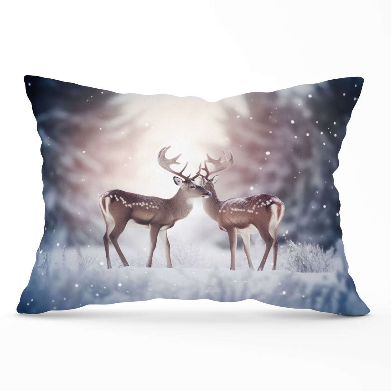 Reindeer In The Snow Cushions