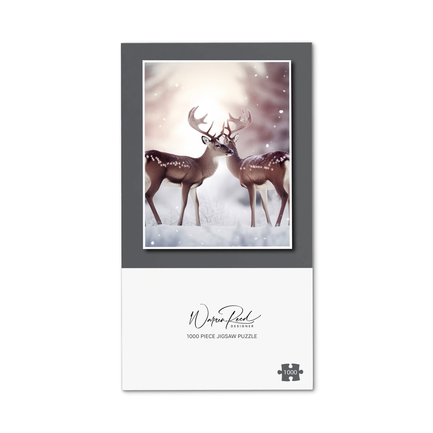 Reindeer In The Snow Jigsaw Puzzle