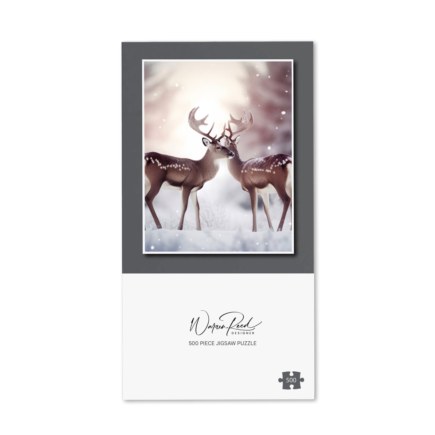 Reindeer In The Snow Jigsaw Puzzle