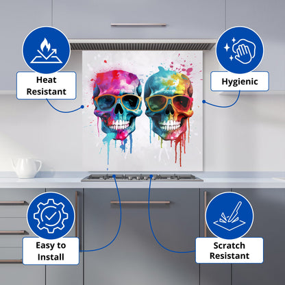 Splashart Happy Skeletons Kitchen Splashback
