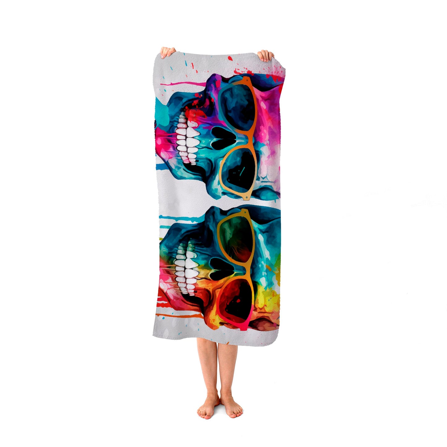 Splashart Happy Skeletons Beach Towel