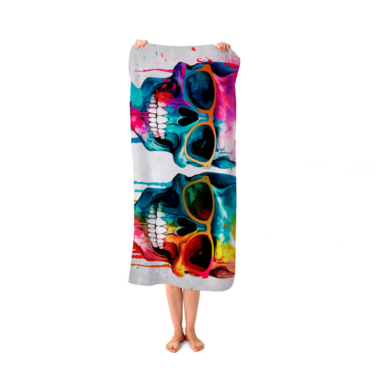 Splashart Happy Skeletons Beach Towel
