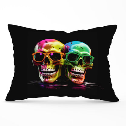 Happy Skeletons In Sunglasses Cushions
