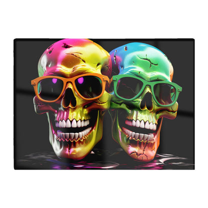 Happy Skeletons In Sunglasses Chopping Board