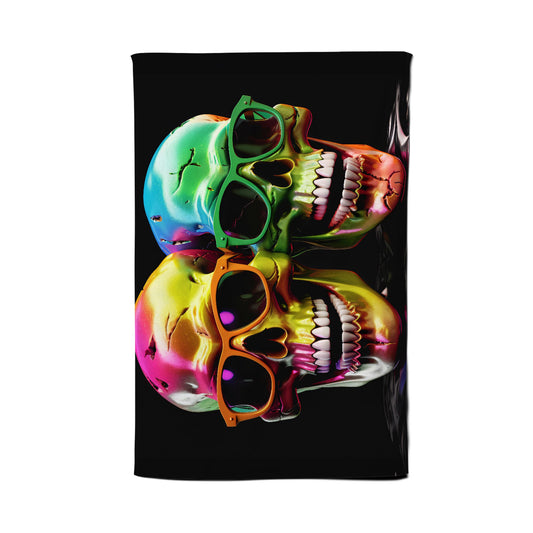 Happy Skeletons In Sunglasses Tea Towel
