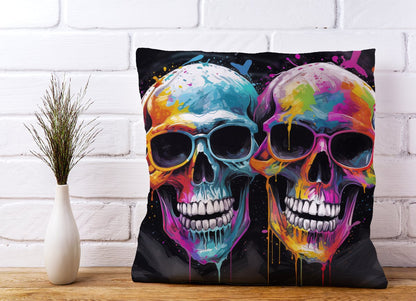 Splashart Happy Skeletons In Glasses Cushions