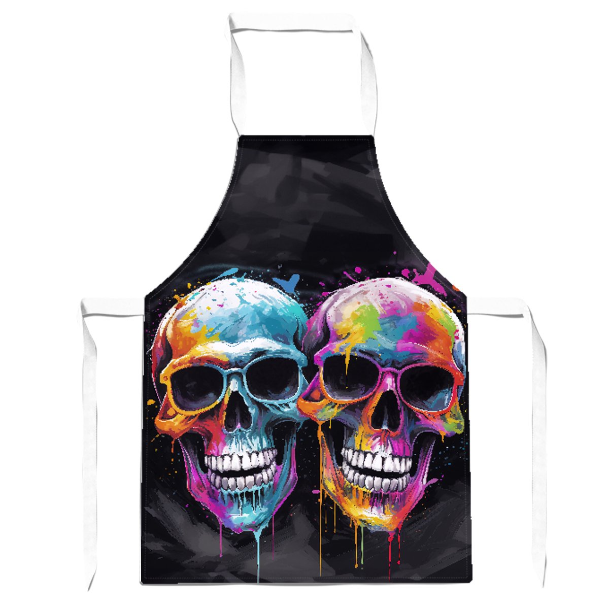 Splashart Happy Skeletons In Glasses Apron