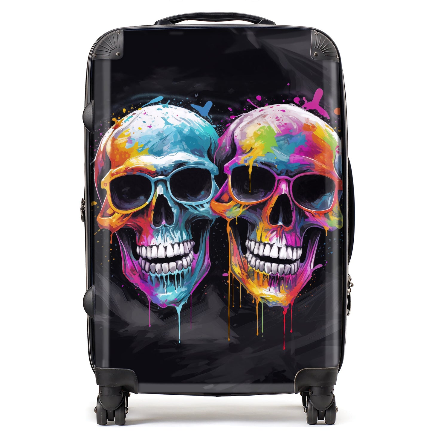 Splashart Happy Skeletons In Glasses Suitcase