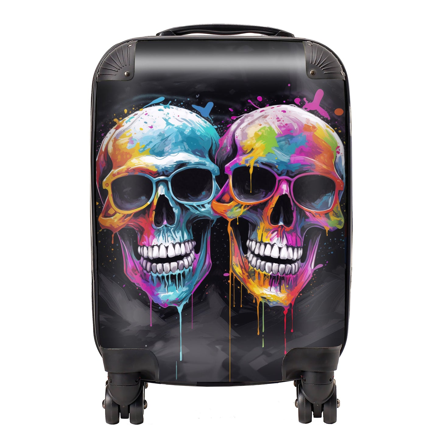 Splashart Happy Skeletons In Glasses Suitcase