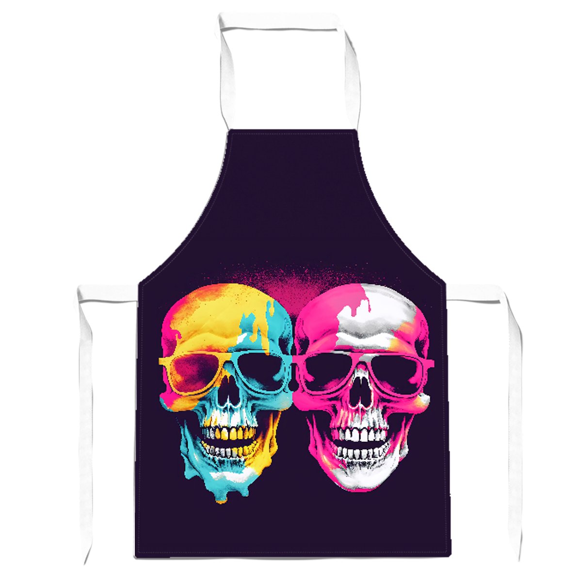 Pinks And Blue Happy Skeletons Apron