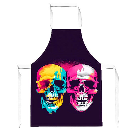 Pinks And Blue Happy Skeletons Apron
