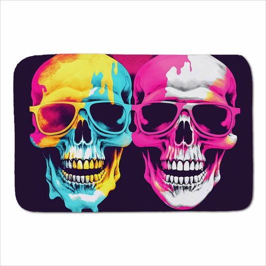 Pinks And Blue Happy Skeletons Sherpa Blanket
