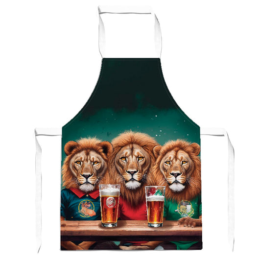 Lions Watching The Game Apron