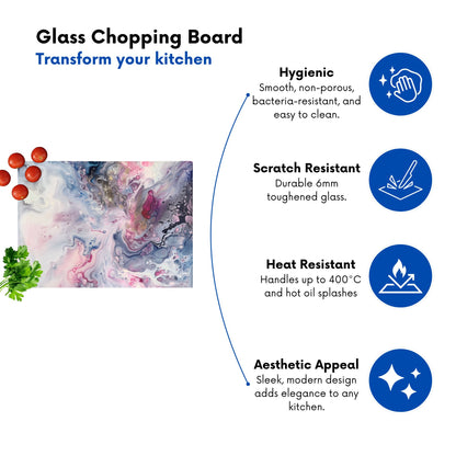 Ethereal Swirls: Dreams In Motion Chopping Board