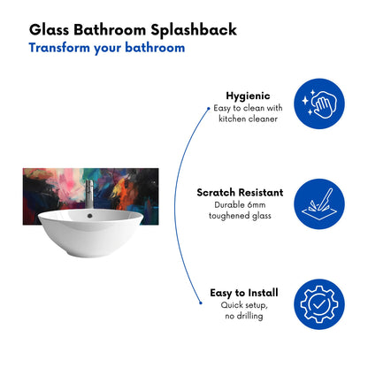 Cosmic Fusion: Colours Of The Universe Glass Bathroom Splashback